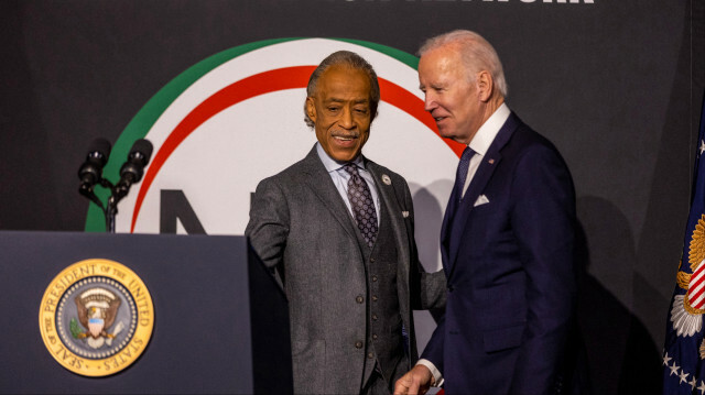 Le révérend Al Sharpton et le président américain Joe Biden- 16 janvier 2023 / @TASOS KATOPODIS / GETTY IMAGES NORTH AMERICA / Getty Images via AFP