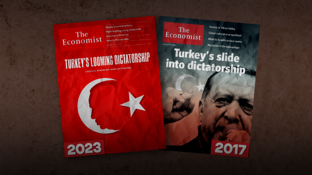 İngiliz The Economist dergisinin seçimlere ilişkin skandal kapakları. 