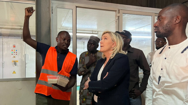 Marine Le Pen ( cheffe de l’extrême droite française) en visite au Sénégal. Crédit Photo: APANEWS