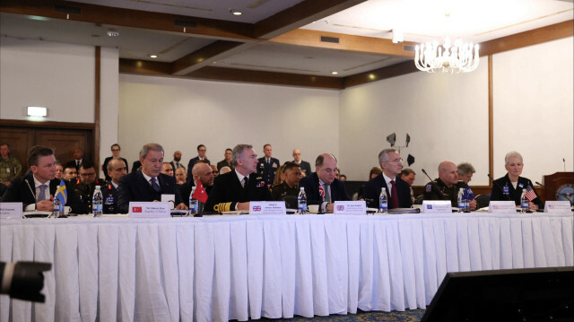 Réunion du "groupe de contact de la défense ukrainienne" à la base aérienne de Ramstein de l’OTAN, en Allemagne, le 20 janvier 2023. Crédit photo : AGENCE ANADOLU