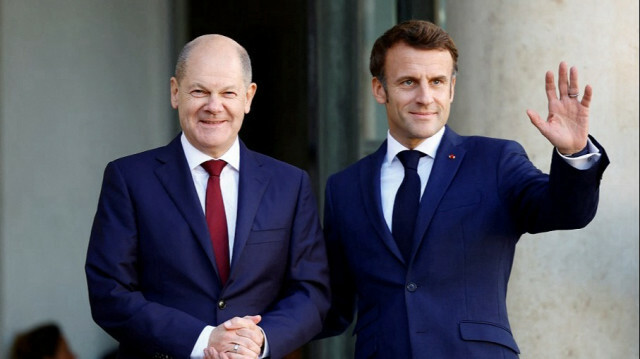 German Chancellor Olaf Scholz and French President Emmanuel Macron 