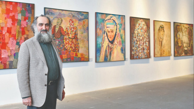 Ressam İlhami Atalay, 55 yıldır sanatın gerekliliklerinden kopmadan milli kültür çizgisinde resimler yapıyor.
