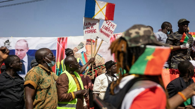 Manifestation pour exiger le départ de l'ambassadeur de France et des forces militaires, à Ouagadougou, le 20 janvier 2023. Crédit Photo : Olympie de Maismont / AFP