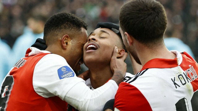 Igor Paixao, Danilo and Orkun Kokcu de Feyenoord en tête du championnat néerlandais @MAURICE VAN STEEN / ANP / AFP