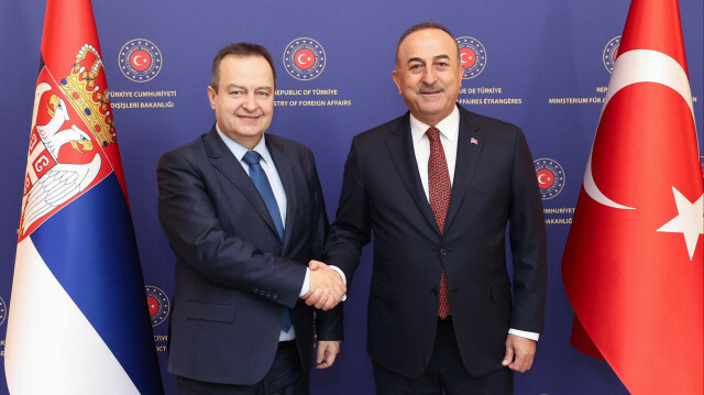 Sırbistan Başbakan Birinci Yardımcısı ve Dışişleri Bakanı Ivica Dacic ve Bakan Çavuşoğlu