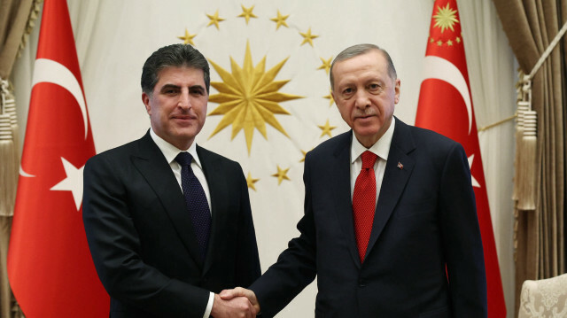 Cumhurbaşkanı Recep Tayyip Erdoğan ile Irak Kürt Bölgesel Yönetimi (IKBY) Başkanı Neçirvan Barzani