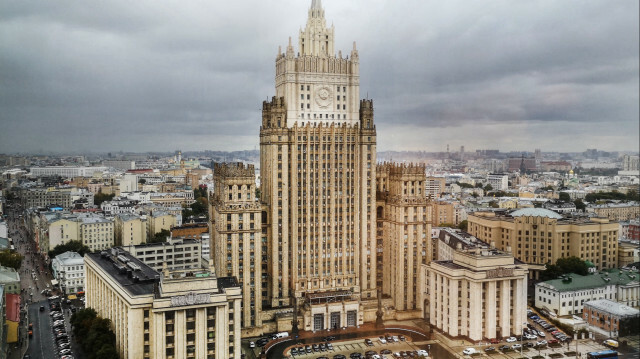 Le ministère russe des Affaires étrangères dans le centre de Moscou en Russie. Crédit photo: ALEXANDER NEMENOV / AFP