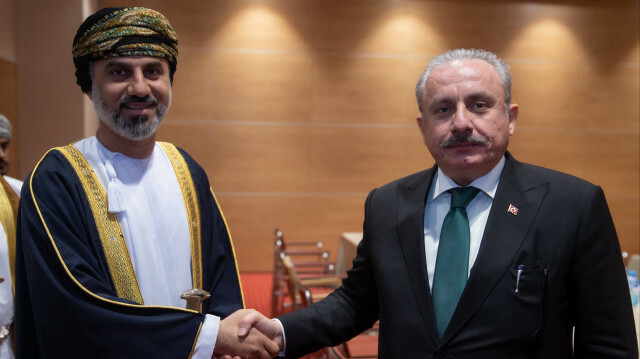 TBMM Başkanı Şentop, Umman Şura Meclis Başkanı Nasır el-Maveli ile görüştü.