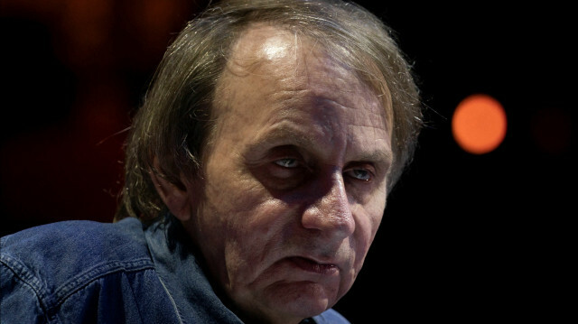 L'écrivain français Michel Houellebecq participe à un débat "Dialogue en Europe", le 25 avril 2019 à Paris. @ Lionel BONAVENTURE / AFP