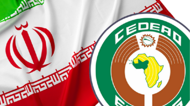 Le drapeau de l'Iran et de la CEDEAO. @YeniSafak