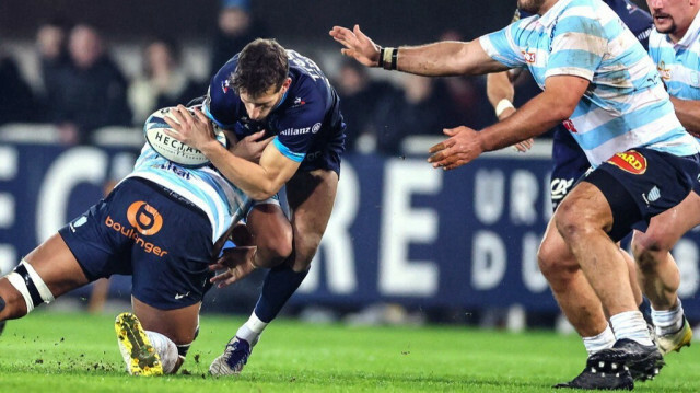 Vincent Rattez du Montpellier Herault Rugby en pleine action @Pascal GUYOT / AFP