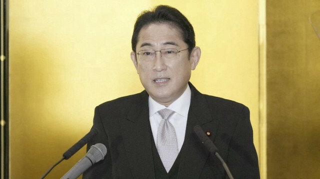 Le Premier ministre japonais Fumio Kishida prend la parole lors d'une conférence de presse après avoir visité le sanctuaire d'Ise Jingu dans la préfecture de Mie le 4 janvier 2023. JIJI PRESS  @AFP