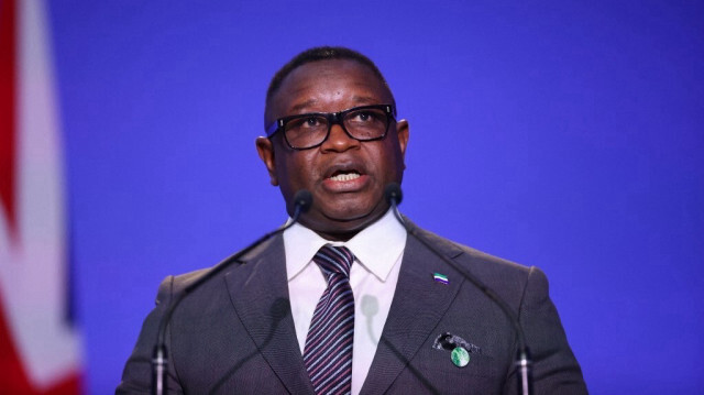 Le président de la Sierra Leone, Julius Maada Bio. Crédit photo: HANNAH MCKAY / PISCINE / AFP