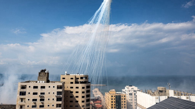 Bombardements israéliens sur la ville de Gaza, le 11 octobre 2023. Crédit photo: MOHAMMED ABED / AFP
