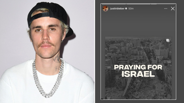 Justin Bieber, işgalci İsrail'e dua istedi.