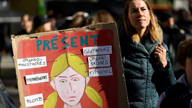 Manifestation contre l'utilisation des glyphosates à Rennes, le 12 mars 2022. Crédit photo: DAMIEN MEYER / AFP
