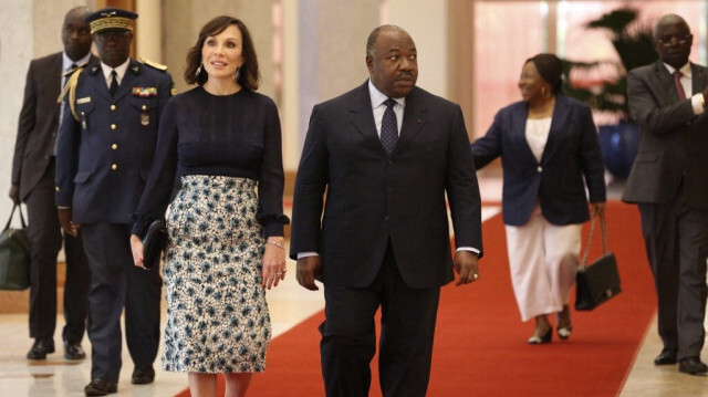 L'ancien président gabonais Ali Bongo et son épouse Sylvia. Crédit photo: Steeve JORDAN / AFP