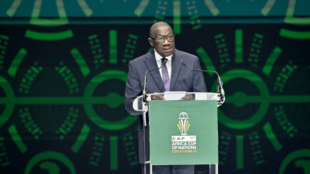 François Amichia, président du comité d'organisation de la CAN 2024 à Abidjan, le 12 octobre 2023. Crédit photo: Issouf SANOGO / AFP

