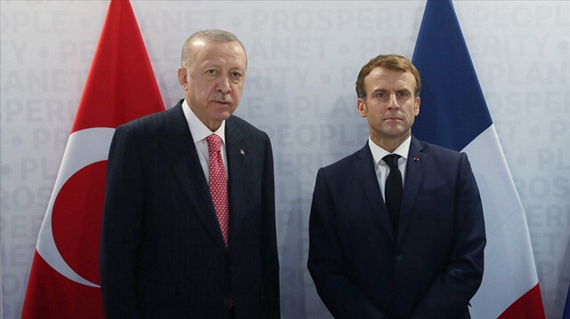 Cumhurbaşkanı Erdoğan, Fransa Cumhurbaşkanı Macron ile görüştü.