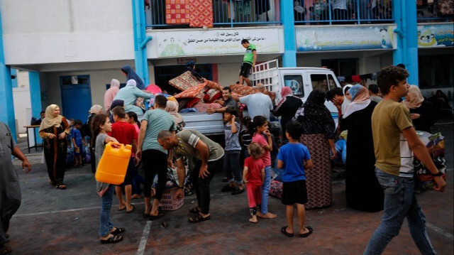 Des Palestiniens s'abritent dans des écoles à Gaza le 12 octobre 2023. Crédit photo: AA