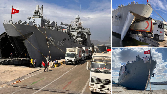 Libya'ya yardım malzemeleri TCG Bayraktar ile gönderildi. 