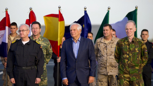 Le Haut représentant de l'Union européenne pour les affaires étrangères, Josep Borrell, lors de l'exercice militaire dirigé par l'Union Européenne,  le 17 octobre 2023, en Andalousie. Crédit photo: X / @JosepBorrellF
