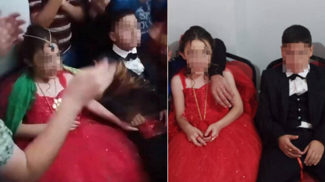 Gelin 8 damat 9 yaşında Skandal nişan töreniyle ilgili flaş