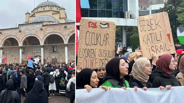 Binlerce Düzceli Filistin için bir araya geldi.
