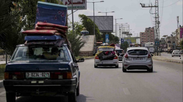 Israël a relancé son ordre aux habitants de la ville de Gaza et du nord, d'évacuer leurs maisons et de se diriger en direction du sud. Crédit photo: IHA 
