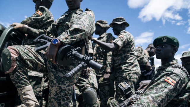 Des soldats ougandais de la Force régionale de la Communauté de l'Afrique de l'Est (EACRF). Crédit photo: Glody MURHABAZI / AFP