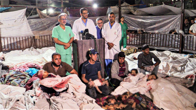 İsrail'in Gazze'deki El-Ehli Baptist Hastanesini bombalaması sonucu 500 kişinin öldüğü bildirildi. Saldırının ardından yaralı ve ölülerin getirildiği Şifa Hastanesi doktorları cenazelerin arasında basın açıklaması yaptı. 