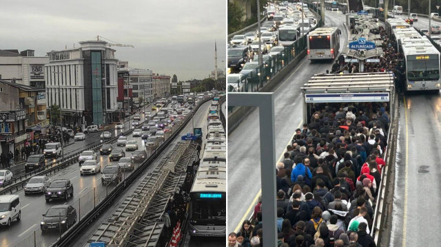 Hem Avrupa hem Anadolu yakasında trafik durma noktasına geldi.