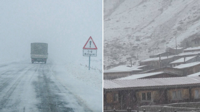  Rize ve Van'da kar yağışı etkili oldu. 