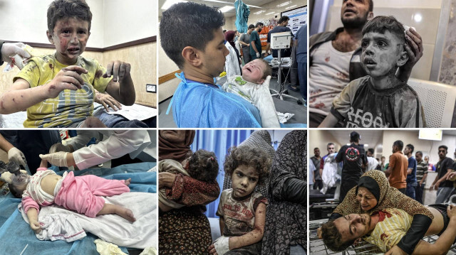 Gazze'de hastaneler acı ve gözyaşıyla dolu.