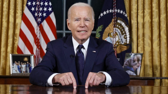 Le président des États-Unis, Joe Biden s'adressant à la nation au sujet du conflit israélo-palestinien et russo-ukrainien, depuis la Maison Blanche à Washington, DC, le 19 octobre 2023. Crédit photo: JONATHAN ERNST / POOL / AFP
