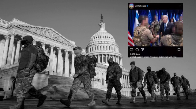 Fotoğrafta Biden'ın selamladığı askerle birlikte diğer üç Delta Force savaşçısının yüzleri de net bir şekilde görüldü.