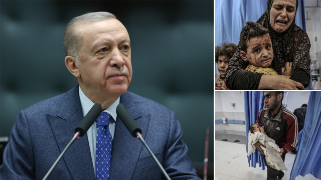 Cumhurbaşkanı Erdoğan, işgalci İsrail'in Filistin'e yönelik saldırılarını durdurması çağrısında bulundu.