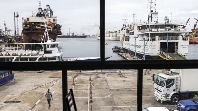 Le quai où un ferry entre Dakar et Ziguinchor partais du port de Dakar le 23 septembre 2022. Crédit photo: JOHN WESSELS / AFP