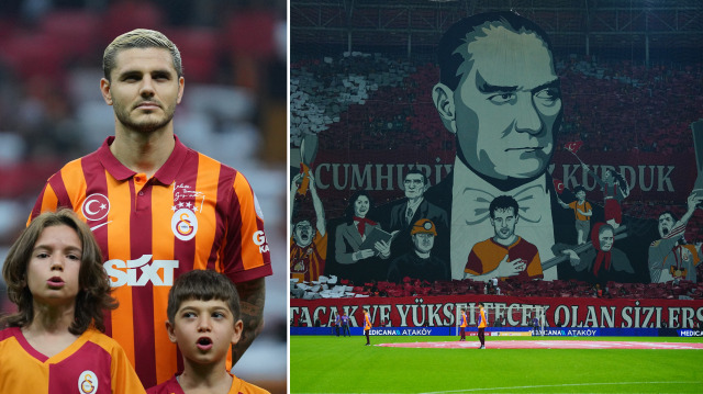 Galatasaray'ın 100. yıl forması ve hazırlanan koreografi (Fotoğraf: Kadircan Dilli)