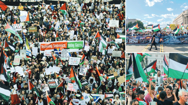 Dünyanın farklı yerlerindeki bir çok insan, işgalci güç İsrail’in Gazze’de sivillere yönelik soykırımını protesto etmek için sokaklara döküldü.