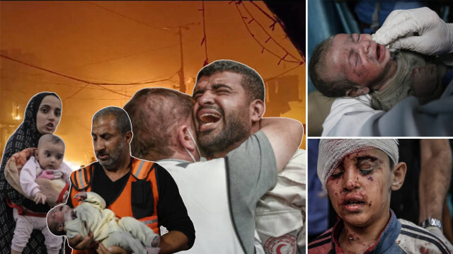 İsrail vahşetinin 16. gününde bölgeden acı görüntüler gelmeye devam ediyor.