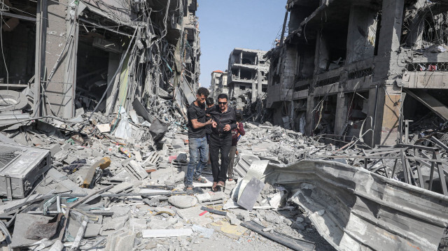 Les rues de Gaza en ruines, le 23 octobre 2023. Crédit photo: AA