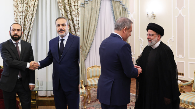 Bakan Fidan, İran'da Cumhurbaşkanı Reisi ve Ermeni mevkidaşı Mirzoyan ile bir araya geldi.