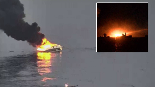 Ataköy'de yanan teknede bulunan 6 kişiden 4'ü yaralandı