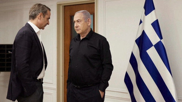 Yunanistan Başbakanı Kiryakos Miçotakis, İsrail Başbakanı Binyamin Netanyahu ile İsrail'de bir araya geldi.
