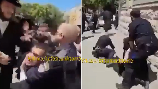 İsrail polisi zorunlu askerliği protesto eden Haredi Yahudilerine müdahale etti.