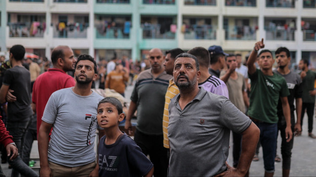 Une école de l'ONU servant de refuge aux Palestiniens dans la bande de Gaza, le 23 octobre 2023. Crédit photo: AA