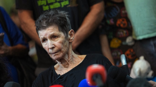 Yocheved Lifshitz, 85 ans, ex-otage du Hamas, le 24 octobre 2023. Crédit photo : Erik Marmor / AFP

