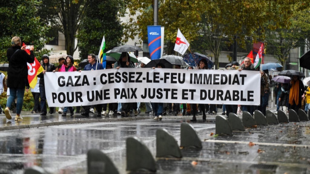 Manifestation en solidarité avec les Palestiniens, à Nantes, en France, le 24 octobre 2023. Crédit photo: SEBASTIEN SALOM-GOMIS / AFP
