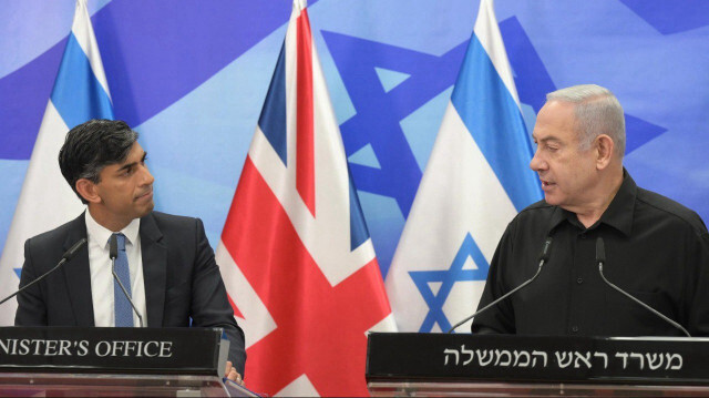 İngiltere Başbakanı Sunak, İsrail'e giderek işgalcilerin saldırılarına destek vermişti.